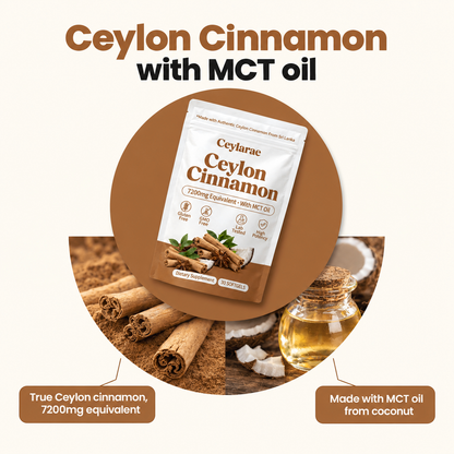 Ceylon cinnamon and MCT oil, the two ingredients in Ceylarae