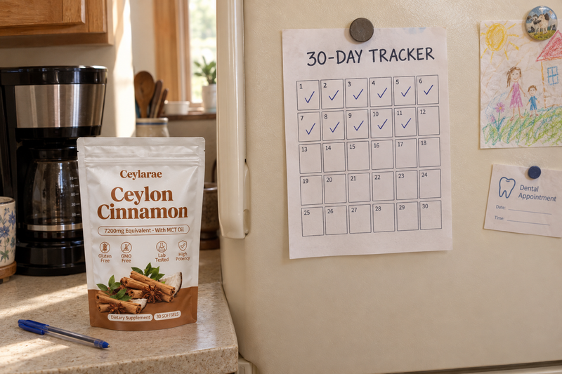 A46 reason card 4, plan and tracker on the fridge (S5)